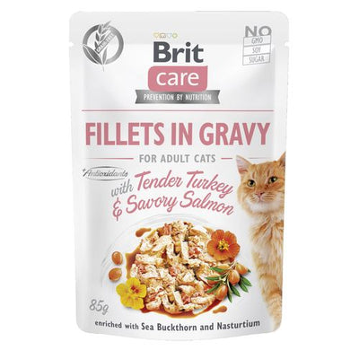 Brit Care Cat Brit Care Cat - Filets en sauce - Dinde & Saumon 85g - MyStetho Veterinary