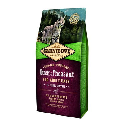 Carnilove Cat Adulte - Canard & Faisan / Contrôle des boules de poils 6kg - MyStetho Veterinary