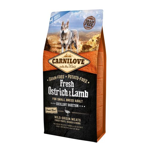 Carnilove Dog Adulte Adult Fresh Small Breeds - Autruche & Agneau 6kg - MyStetho Veterinary