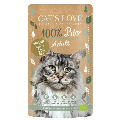 CAT'S LOVE ADULT BIO canard 100g - MyStetho Veterinary