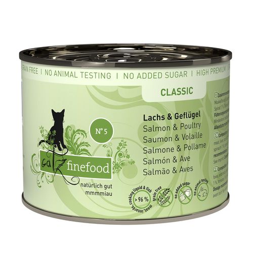 Catz Finefood No. 5 avec saumon & volaille, 200g - MyStetho Veterinary