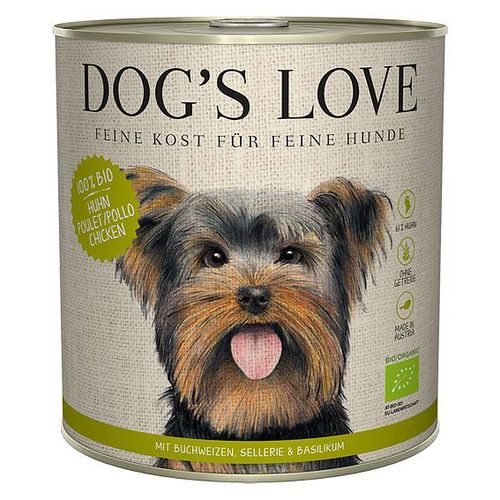 Dog's Love BIO poulet, sarrasin, céleri & basilic, 800g - MyStetho Veterinary