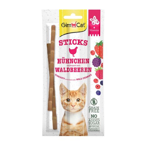 GimCat Superfood sticks duo, poulet & fruits des bois - MyStetho Veterinary