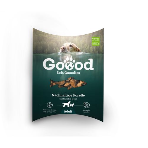 Goood Canine Soft Gooodies Adult Truite d’aquaculture durable 100 g - MyStetho Veterinary