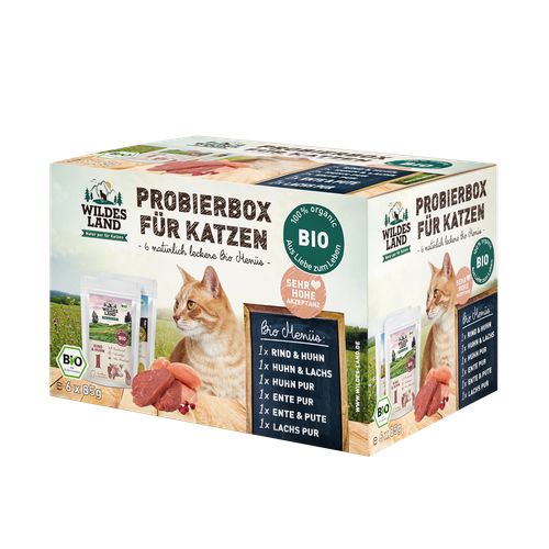Wildes Land Feline Adult BIO Probierbox 85g - MyStetho Veterinary