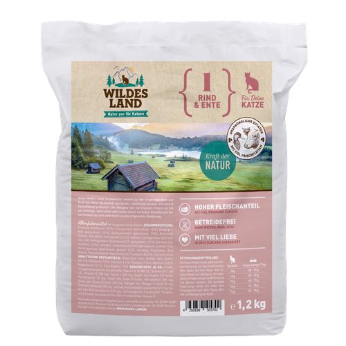 Wildes Land Feline Adult boeuf et canard avec légumes 1.2kg - MyStetho Veterinary