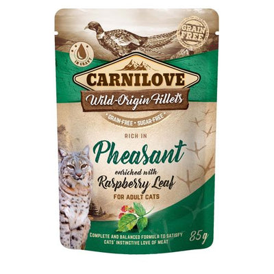 Carnilove Cat Adulte Pouch Ragout - Faisan enrichi de feuilles de framboise 85g - MyStetho Veterinary