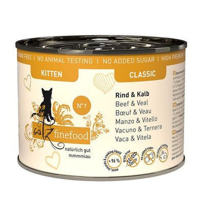 Catz Finefood Kitten No. 07 avec boeuf & veau, 200g - MyStetho Veterinary