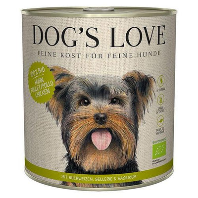 Dog&#039;s Love BIO poulet, sarrasin, céleri & basilic, 800g - MyStetho Veterinary