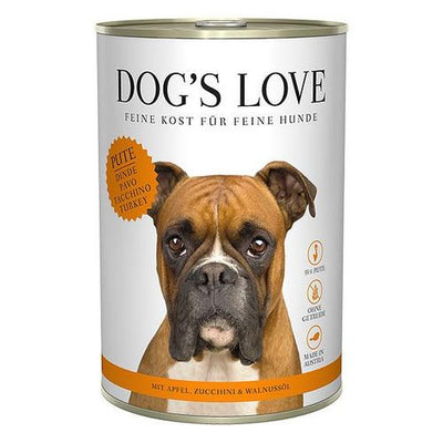Dog&#039;s Love Classic Adult dinde, pomme, courgette & huile de noix, 400g - MyStetho Veterinary