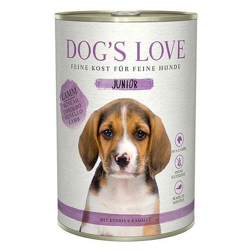 Dog&#039;s Love Junior agneau, citrouille & camomille 400g - MyStetho Veterinary