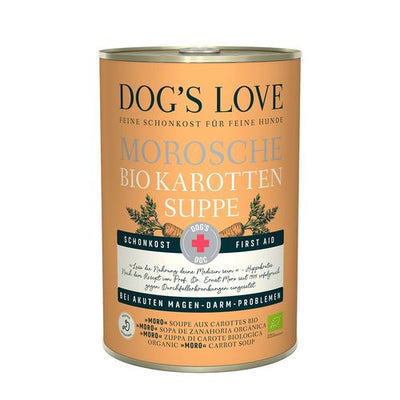 Dog&#039;s Love nourriture allégée soupe aux carottes Morosche BIO - MyStetho Veterinary