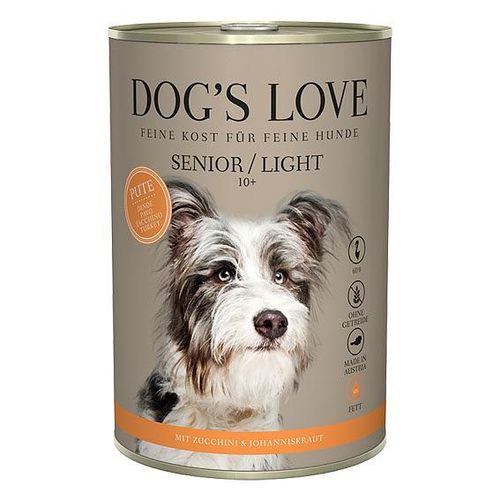Dog&#039;s Love Senior dinde, courgette & herbes de Johannis, 400g - MyStetho Veterinary