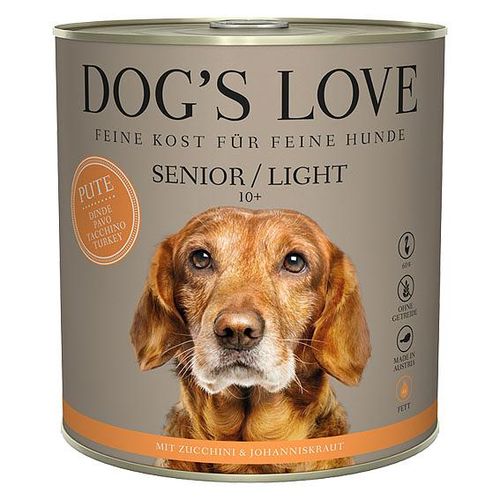 Dog&#039;s Love Senior dinde, courgette & herbes de Johannis, 800g - MyStetho Veterinary