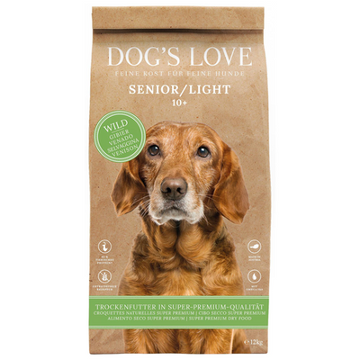 Dog&#039;s Love Senior Light, gibier & patate douce & épinard, 12kg - MyStetho Veterinary
