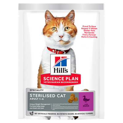 Hill's Science Plan Sterilised Cat Adult Duck 300 g - MyStetho Veterinary