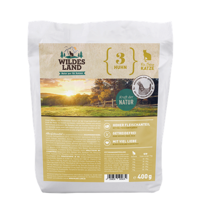 Wildes Land Feline Adult poulet avec légumes 400g - MyStetho Veterinary