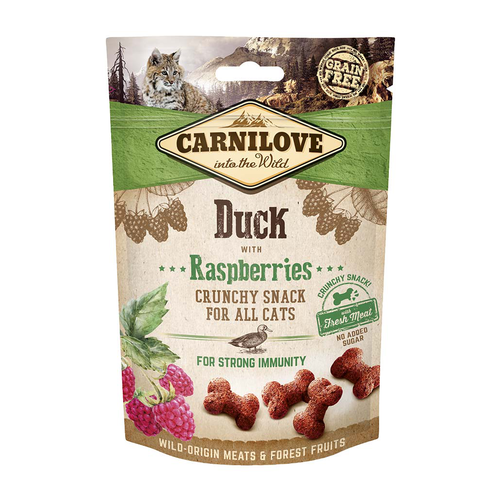 Carnilove Cat Adulte - Crunchy Snack - Canard aux framboises 50g - MyStetho Veterinary