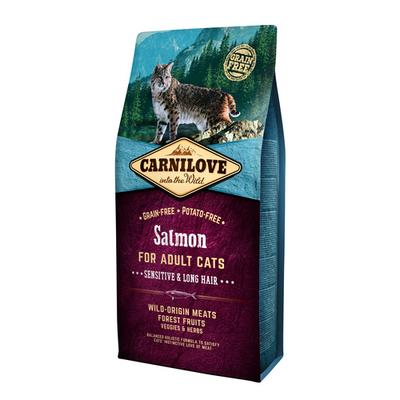 Carnilove Cat Adulte - Saumon / Cheveux sensibles et longs 6kg - MyStetho Veterinary