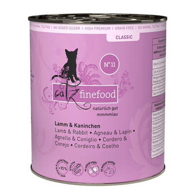 Catz Finefood No. 11 avec agneau &amp; lapin, 800g - MyStetho Veterinary