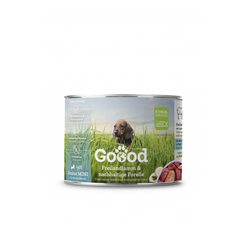 Goood Canine Mini Junior Agneau élevé en plein air et truite d’aquaculture durable 200 g - MyStetho Veterinary