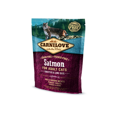 Carnilove Cat Adulte - Saumon / Cheveux sensibles et longs 400g - MyStetho Veterinary