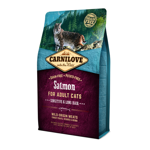 Carnilove Cat Adulte - Saumon / Cheveux sensibles et longs 2kg - MyStetho Veterinary