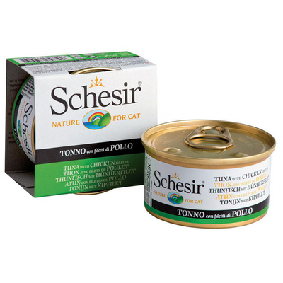 Schesir Jelly thon av.poulet + riz 85g boite - MyStetho Veterinary