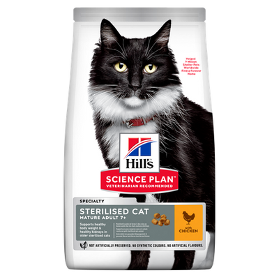 Hill's Science Plan Sterilised Cat Mature Adult 7+ Chicken 10 kg - MyStetho Veterinary