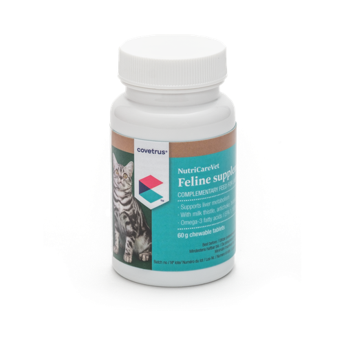 Covetrus NutriCareVet Liver Support comprimés à croquer pour chat 80 Kautabletten - MyStetho Veterinary