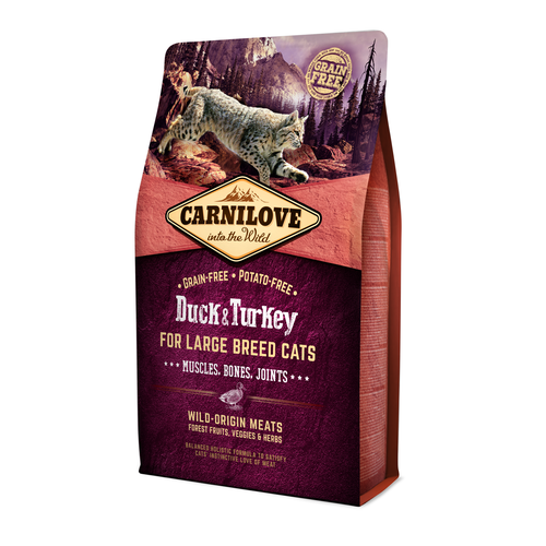 Carnilove Cat Adulte Grandes Races - Canard & Dinde 2kg - MyStetho Veterinary