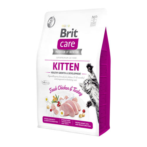 Brit Care Cat Brit Care Cat Sans Céréales - Kitten - Croissance et développement sains 2kg - MyStetho Veterinary