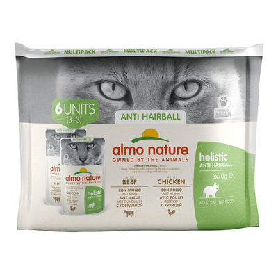 Almo Holistic Anti-Hairball Boeuf &amp; poulet 6x70g - MyStetho Veterinary