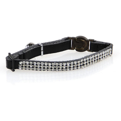 Swisspet DeluxeLine collier pour chats avec strass, noir 10mm/22-28cm - MyStetho Veterinary