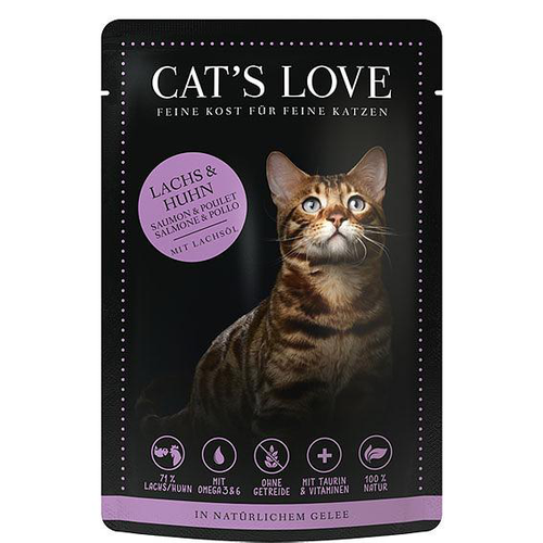 CAT&#039;S LOVE Cat‘s Love Adult Saumon &amp; Poulet, 85g - MyStetho Veterinary