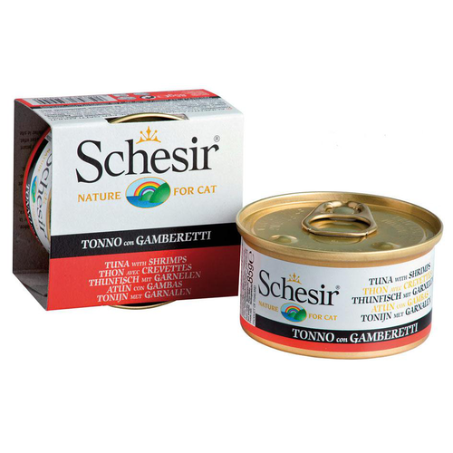 Schesir Jelly thon avec crevettes 85g boite - MyStetho Veterinary