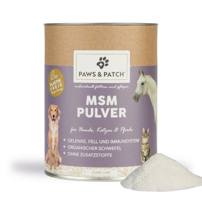 Paws&Patch Poudre de MSM pour chiens, chats et chevaux 250g - MyStetho Veterinary