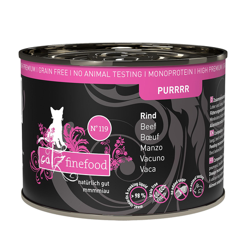 Catz Finefood Purrrr No. 119 avec boeuf, 200g - MyStetho Veterinary