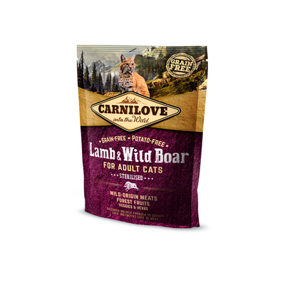 Carnilove Cat Adulte - Agneau & Sanglier / Stérilisé 400g - MyStetho Veterinary