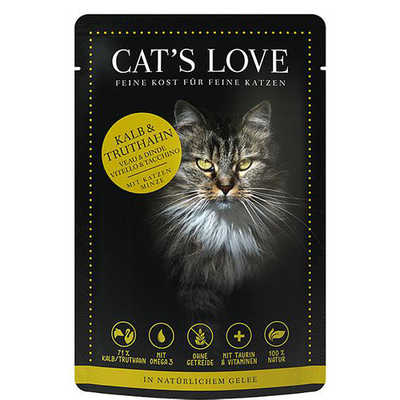 CAT&#039;S LOVE Cat‘s Love Adult Veau &amp; Dinde, 85g - MyStetho Veterinary