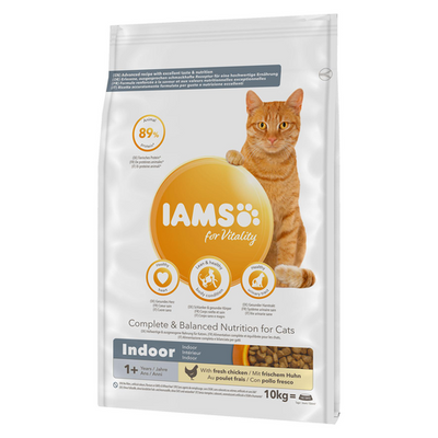 Iams For Vitality Adult Indoor, 10kg - MyStetho Veterinary