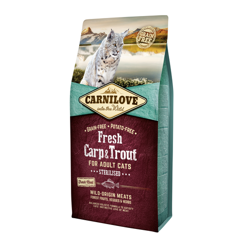 Carnilove Cat Adulte Fresh - Carpe & Truite / Stérilisé 6kg - MyStetho Veterinary