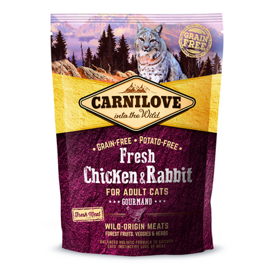 Carnilove Cat Adulte Fresh - Poulet & Lapin / Gourmand 400g - MyStetho Veterinary