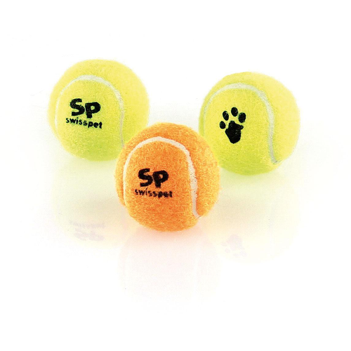 Swisspet Balles de tennis en caoutchouc, 3pcs - MyStetho Veterinary