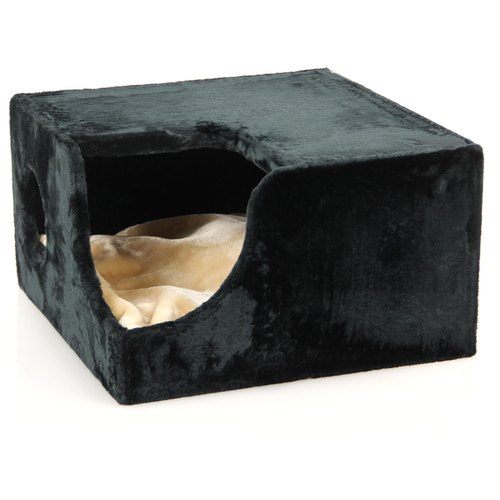 Swisspet Chillout Box schwarz avec coussin,52x52x30cm - MyStetho Veterinary