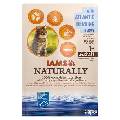 Iams Naturally Adult Herring, 85g - MyStetho Veterinary