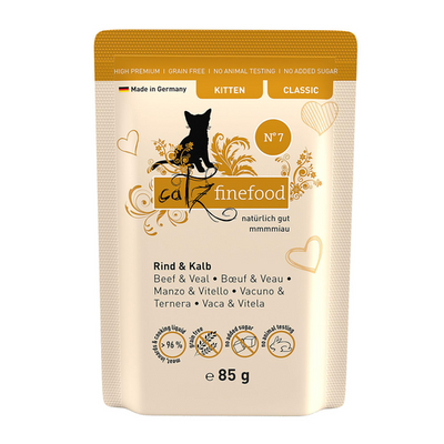 Catz Finefood Kitten No. 07 avec boeuf &amp; veau, 85g - MyStetho Veterinary