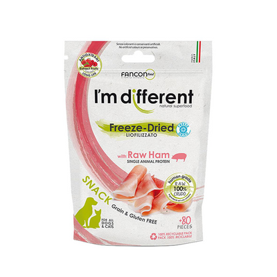 I&#039;m different Snack Treats Raw Ham 40g - MyStetho Veterinary