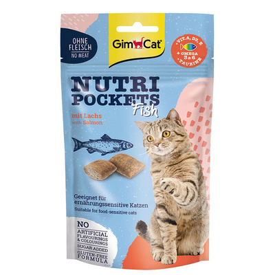 GimCat NutriPockets Fisch Lachs 60g - MyStetho Veterinary