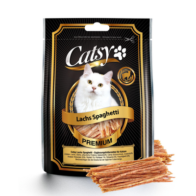 Catsy snack pour chats spaghetti au saumon 50g - MyStetho Veterinary